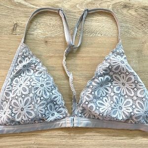 Silver gray lace bralette from Victoria’s Secret
